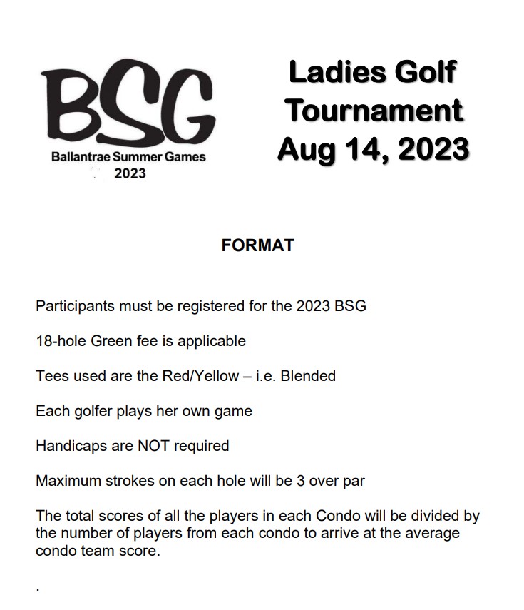 BSG Ladies 18 Hole Golf Rules