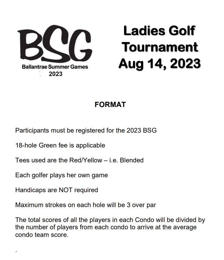 BSG Ladies 18 Hole Golf Rules BSG Ladies 18 Hole Golf Rules