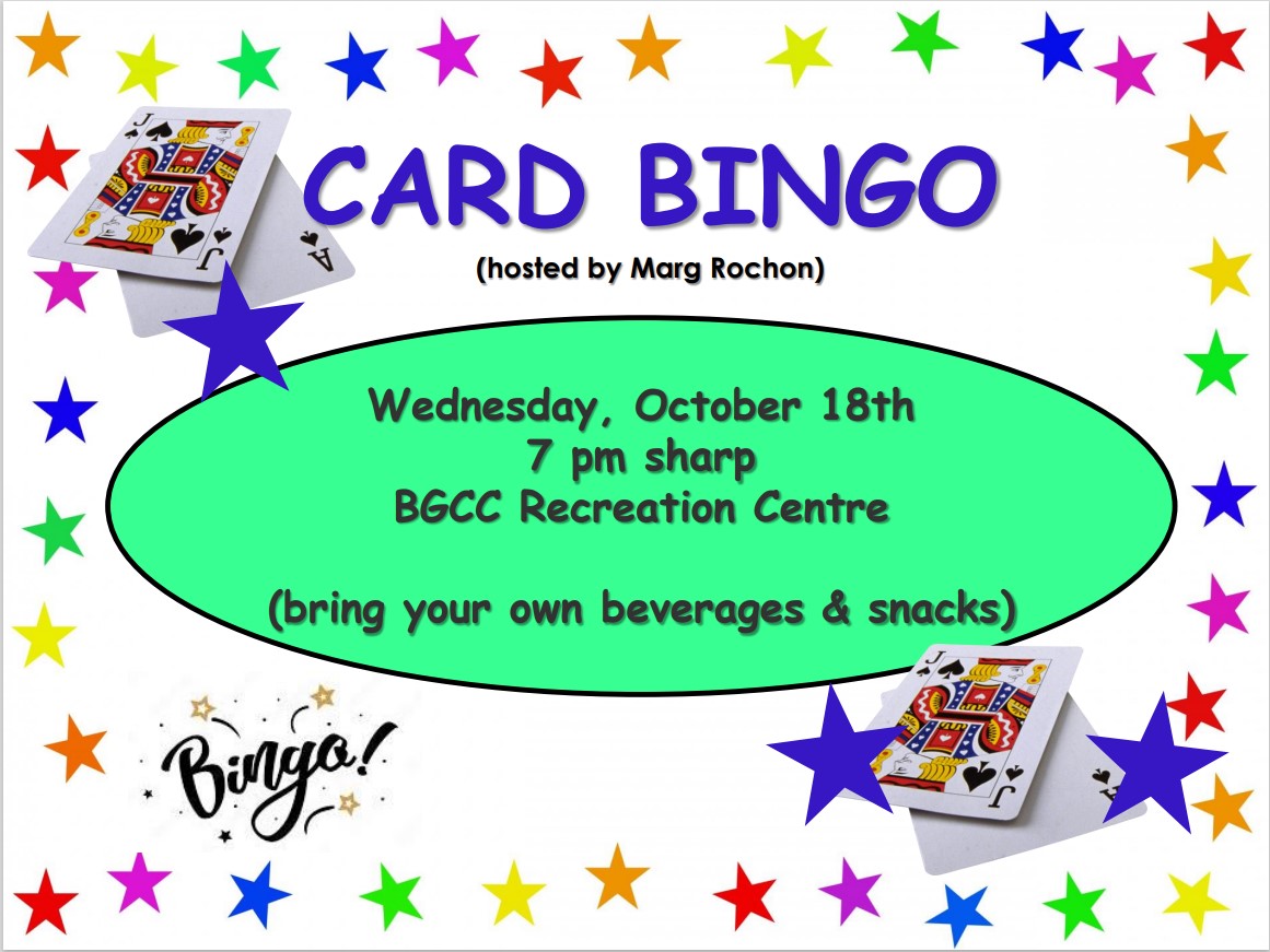 Card Bingo Poster Oct 2023